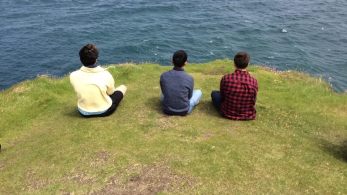 Meditation at Carrick-a-Rede Rope Bridge.